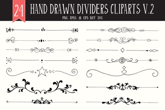 20 Handmade Dividers Cliparts V2