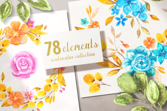 78 Elements - Watercolor Set: A Versatile Tool for Creative Expression