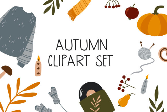 Autumn Clipart Set - 23 Cozy Elements: A Versatile Resource for Fall Design Projects