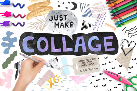 Collage Elements Bundle: A Creative Resource for Digital Artists and Designers