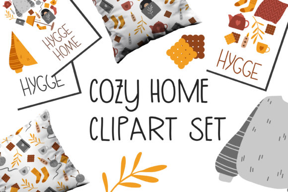 Cozy Home Clipart Set - 15 Elements