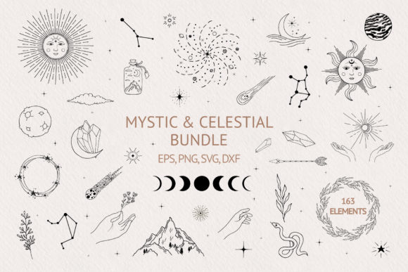 Hand Drawn Mystic Celestial Bundle: A Creative Collection for Designers and Artists