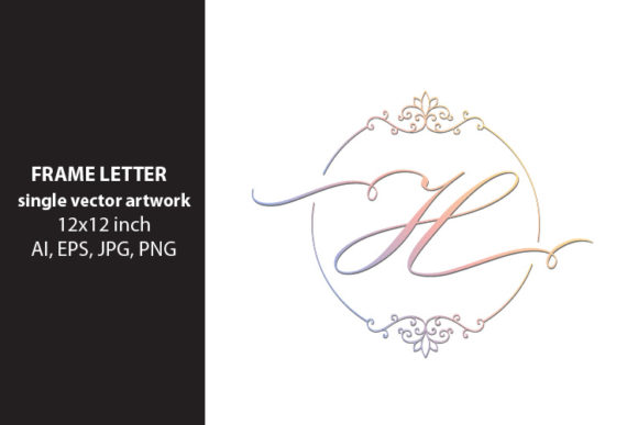 Monogram Frame Letter H: A Versatile Digital Art Asset for Creative Projects