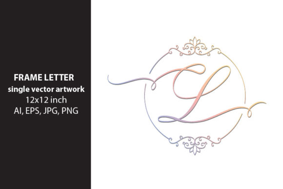 Monogram Frame Letter L: A Versatile Digital Artwork for Creative Projects