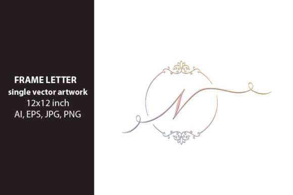 Monogram Frame Letter N: A Versatile Digital Art Asset for Creative Projects