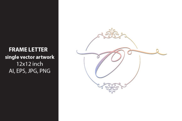 Monogram Frame Letter O – Versatile Digital Art for Creative Projects
