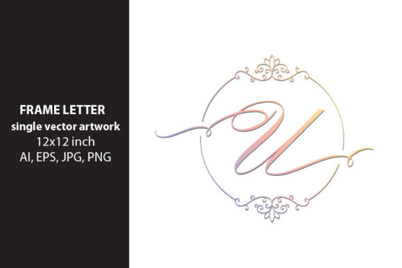 Monogram Frame Letter U – Elegant Design for Every Project