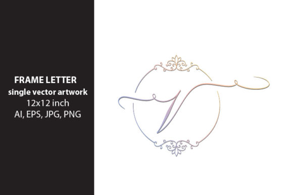Monogram Frame Letter V: A Versatile Digital Artwork for Creative Projects