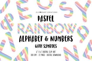 Pastel Rainbow Alphabet Clipart: A Versatile and Colorful Design Resource
