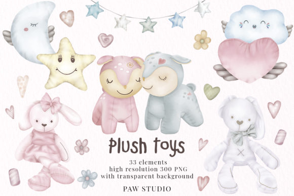 Plush Toys Animals Holiday Clipart: A Creative Resource for Modern Designers