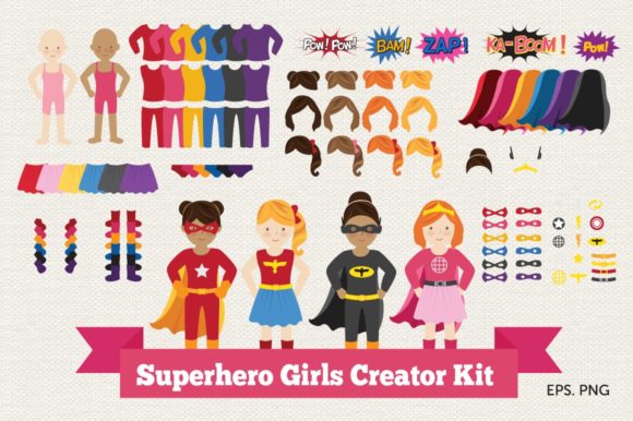 Superhero Girl Creator Kit Clipart: A Strategic Tool for Creative Expression and Branding